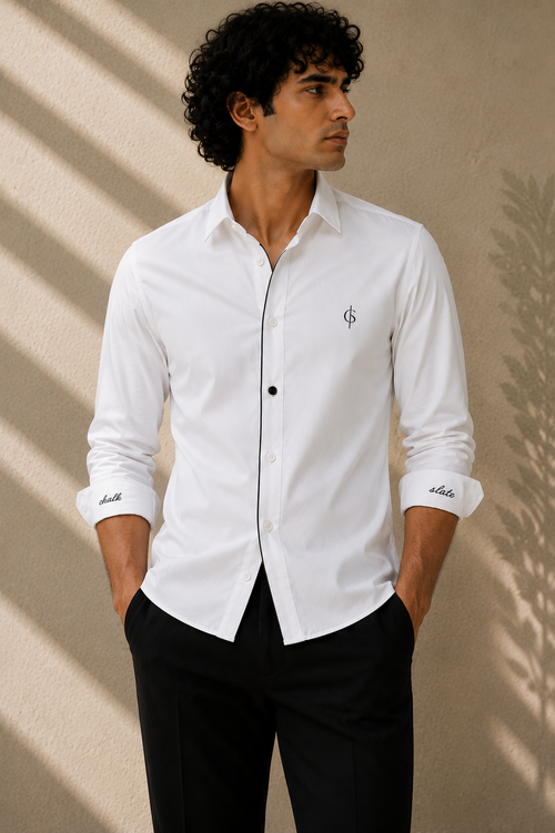 The First Light Shirt – Premium White Cotton Shirt | 9 AM Collection
